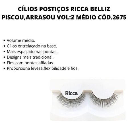 Cílios-Postiços-Ricca-Belliz-Piscou,Arrasou-Vol:2-Médio--2
