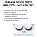 Cílios de Fios 3d Curto Belliz Volume 3
