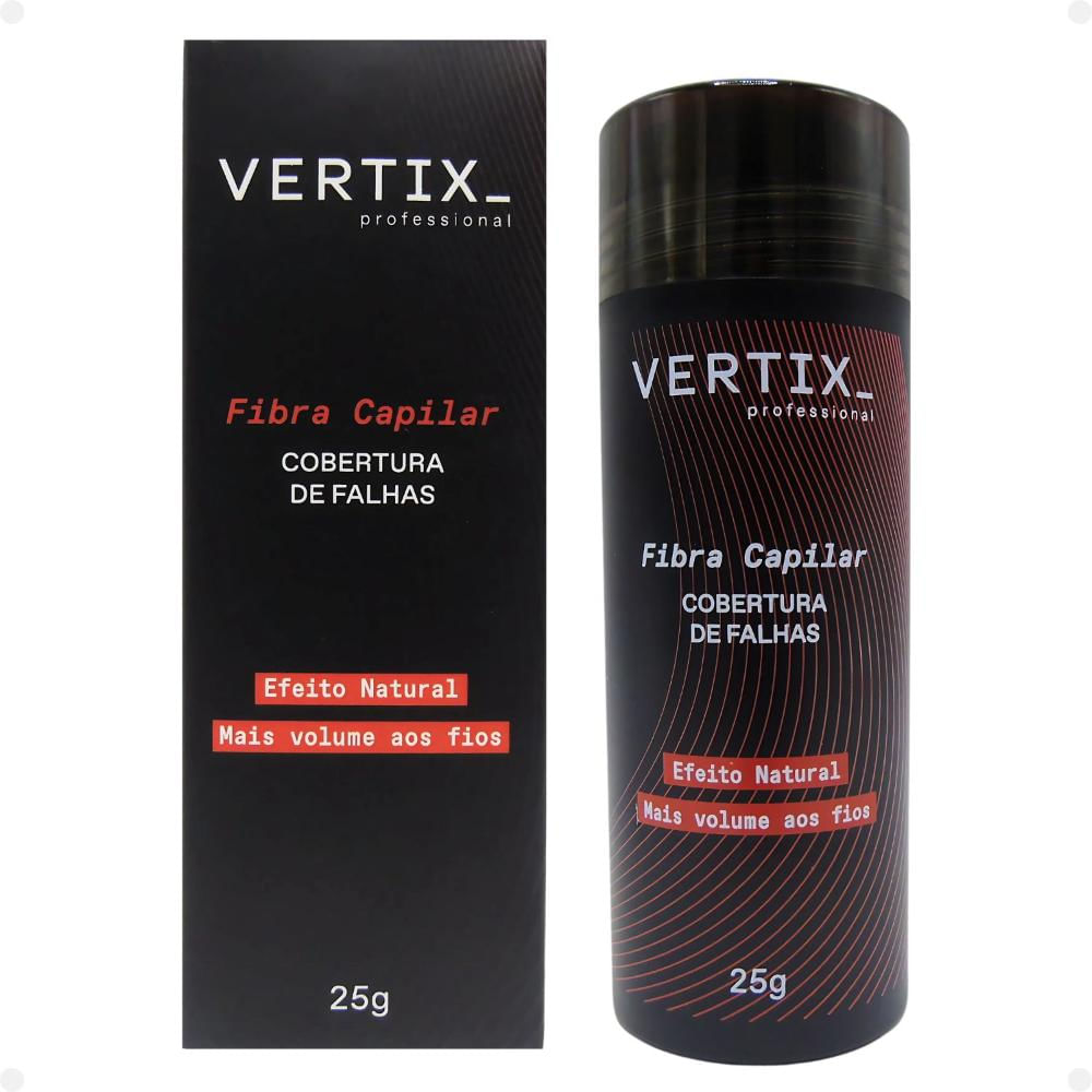 Fibra Capilar Vertix Cobertura de Falhas Castanho Claro 25g