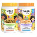 Kit Salon Line Kids Cremes de Pentear - Melão + Maracujá + Uva + Melancia + Morango