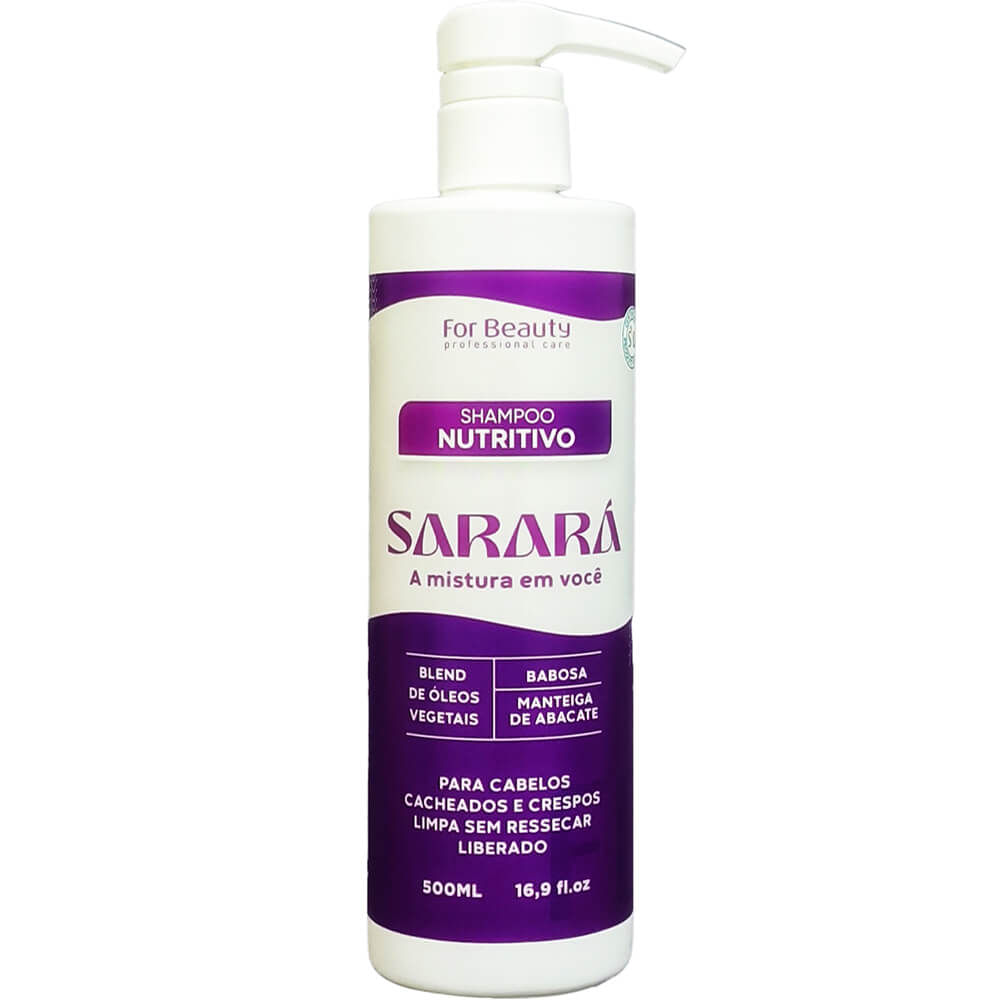 For Beauty Sarará - Shampoo Nutritivo Cacheados e Crespos 500ml