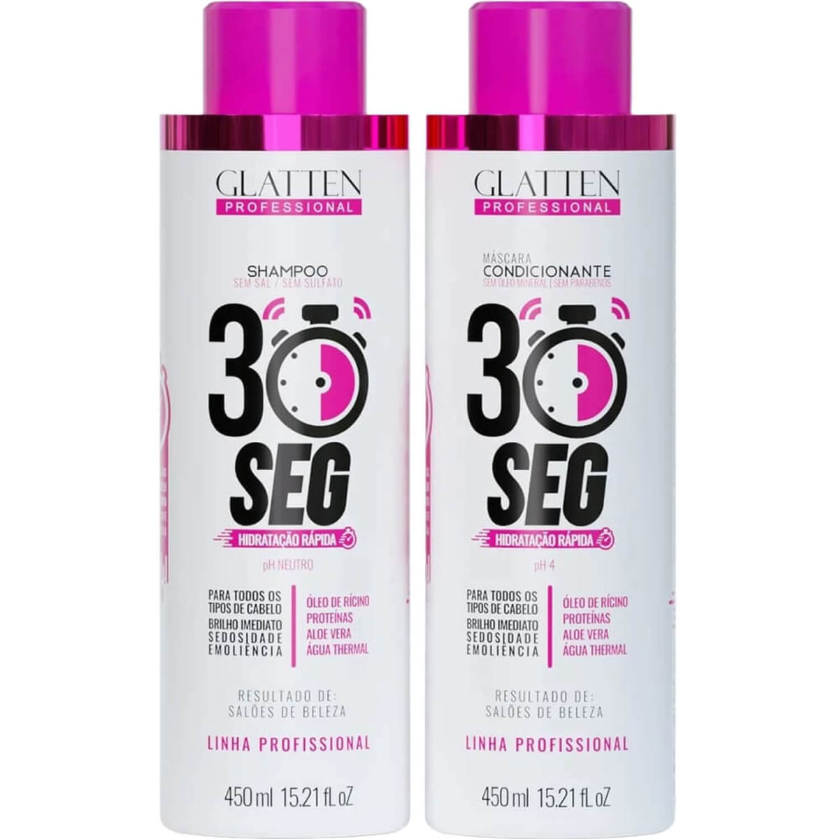 Glatten 30 Segundos - Kit Hidratação Rápida Duo (2 Produtos)