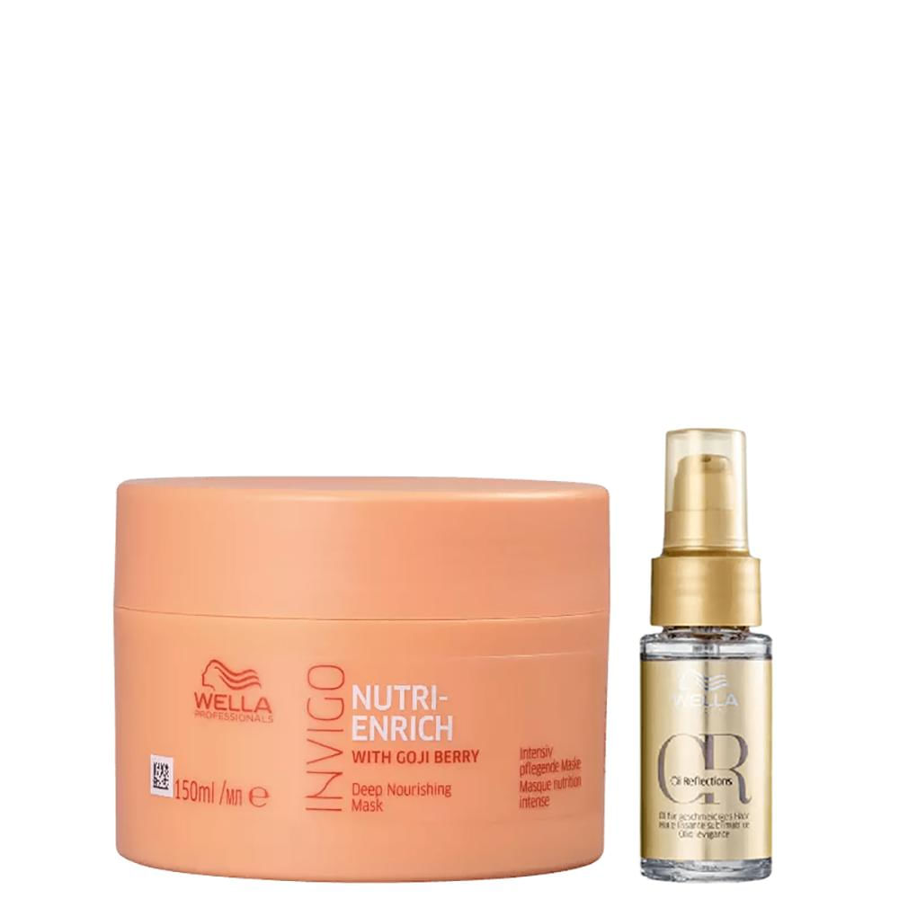 Kit Wella Professionals - Invigo Nutri-Enrich  Máscara 150ml + Oil Reflections Óleo Capilar 30ml