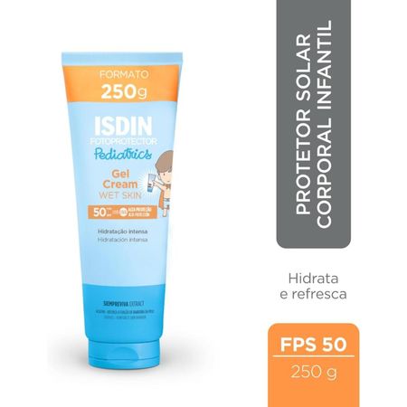 Protetor-Solar-Infantil-Isdin-Pediatrics-Gel-Cream-Wet-Skin-FPS-50-250g--3