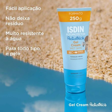 Protetor-Solar-Infantil-Isdin-Pediatrics-Gel-Cream-Wet-Skin-FPS-50-250g--4
