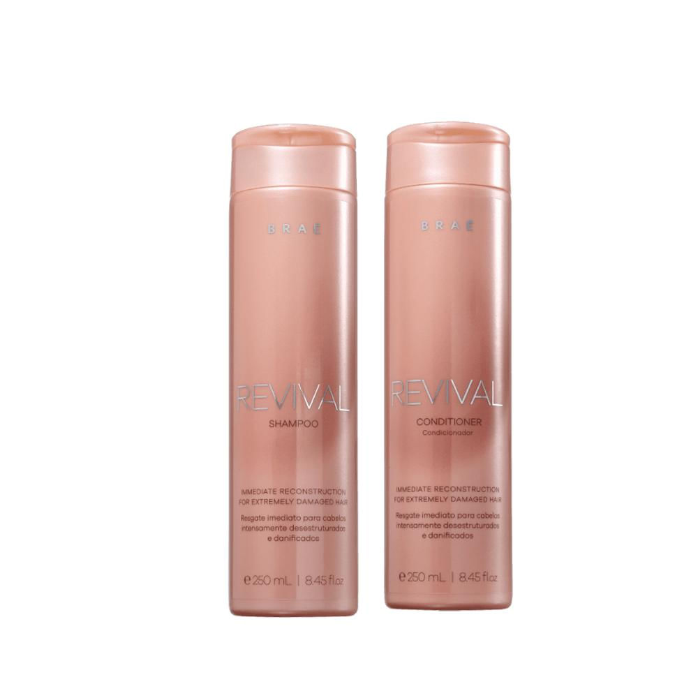 BRAÉ -Kit Shampoo e Condicionador Revival - 250ml