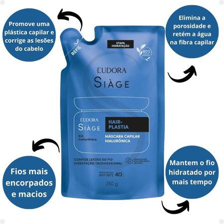Refil-Máscara-Hialurônica-Siage-Eudora-Hair-plastia-250g--2