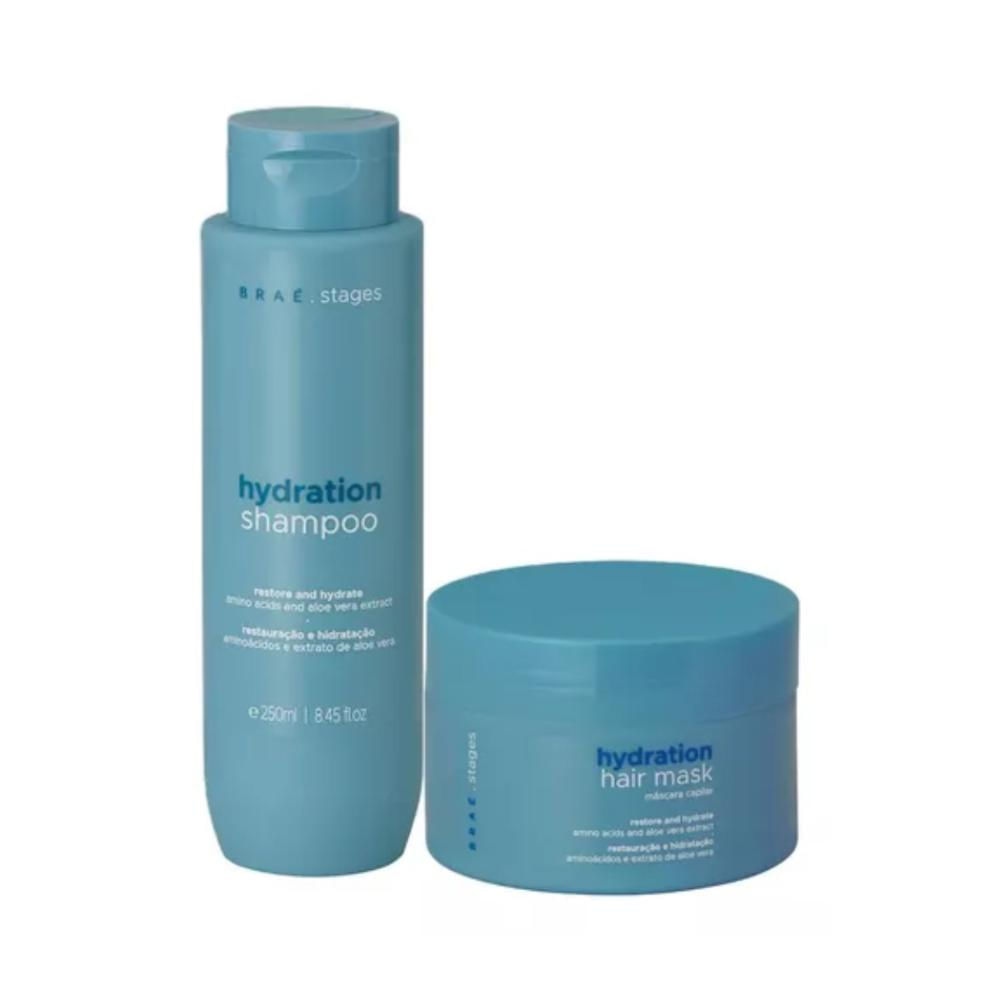 Kit Braé Stages Hydration - Shampoo 250ml + Máscara 200g