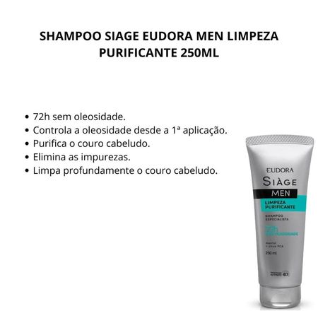 Shampoo-Siage-Eudora-Men-Limpeza-Purificante-250ml--2