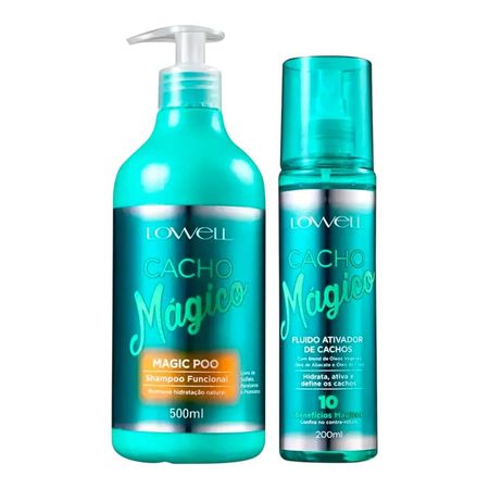 Kit-Lowell-Cacho-Mágico---Shampoo-Funcional-500ml-+-Fluído-Ativador-de-Cachos-200ml--1