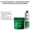 Kit Pó Descolorante + Emulsão Reveladora Vegana Acquaflora 40 Volumes 900ml
