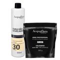 Kit Pó Descolorante + Emulsão Reveladora Acquaflora Volume 30 900ml