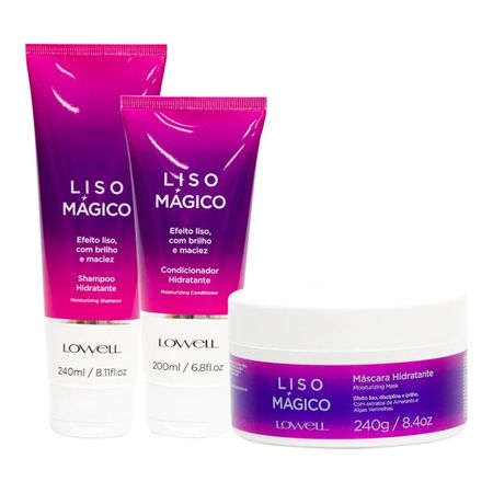 Kit-Lowell-Liso-Mágico---Shampoo-240ml-+-Condicionador-200ml-+-Máscara-240g--1