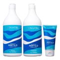 Kit Lowell Extrato de Mirtilo Shampoo 1 Litro + Condicionador 1 Litro + Leave-In 180ml
