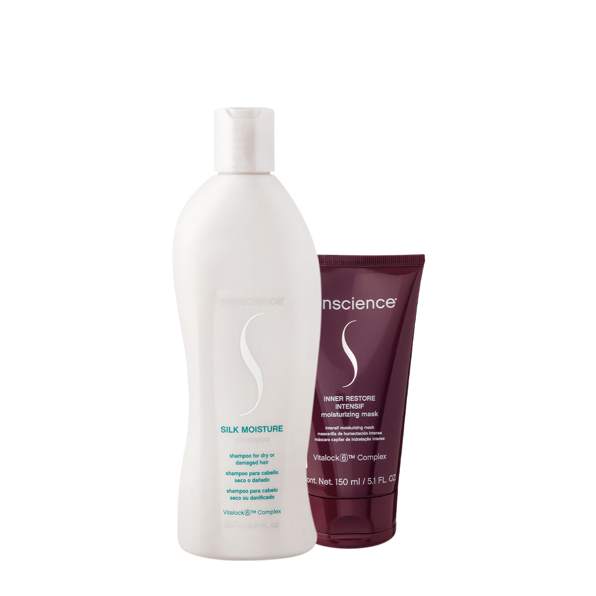 Kit Senscience Silk Moisture Intensif Shampoo Máscara (2 produtos)