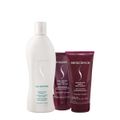 Kit Senscience Silk Moisture Lock Intensif Shampoo Máscara Leave-in (3 produtos)