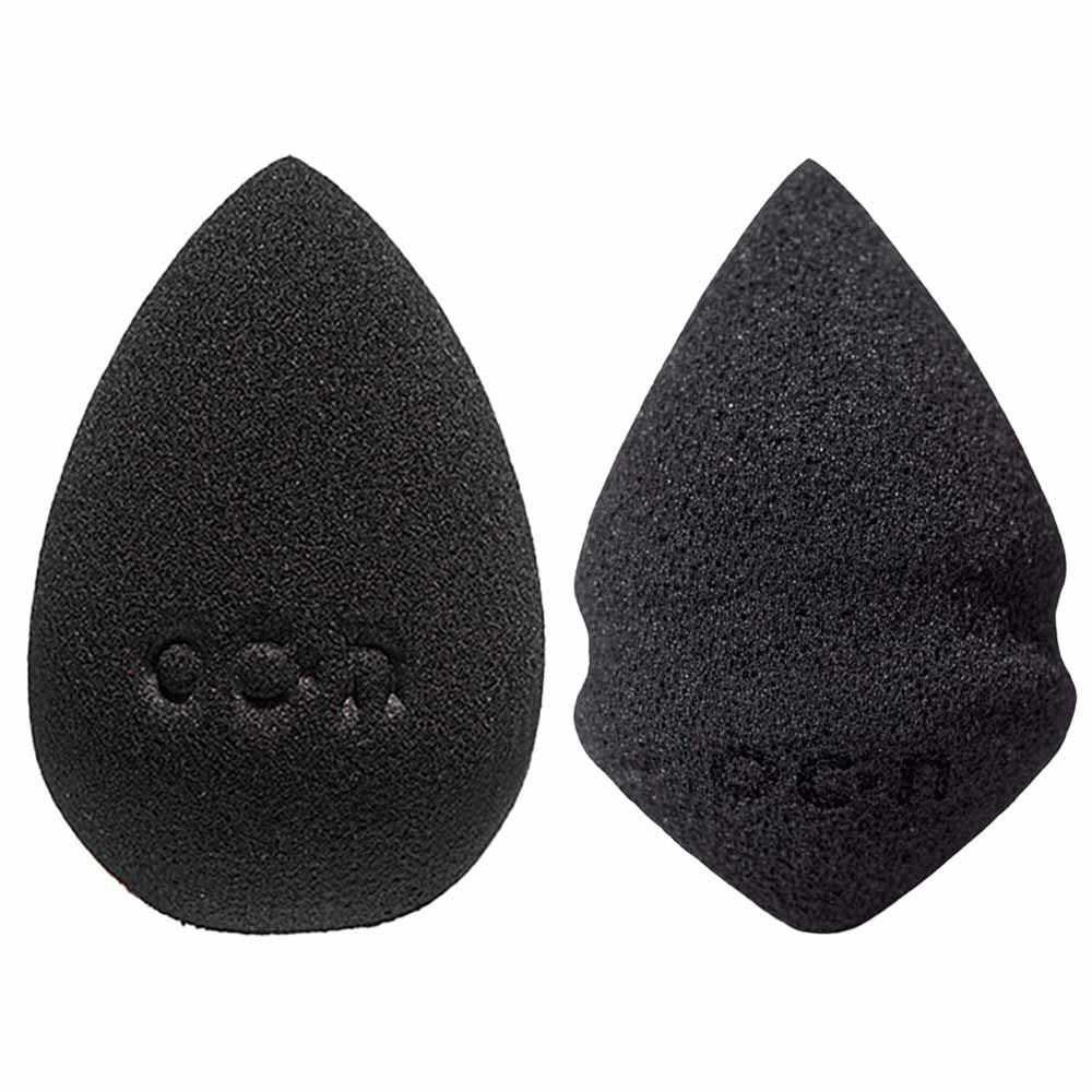 Océane Edition Kit - Esponja Flat Drop Preto + Mini Esponja Drop Preta