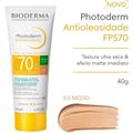 Protetor Solar Facial com Cor Bioderma Photoderm Antioleosidade FPS 70 - Cor 3 - Médio