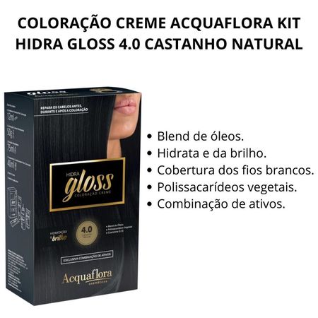Coloração-Creme-Acquaflora-Kit-Hidra-Gloss-4.0-Castanho-Natural--2