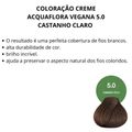 Coloração Creme Acquaflora Vegana 5.0 Castanho Claro 60g