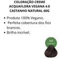 Coloração Creme Acquaflora Vegana 4.0 Castanho Natural 60g