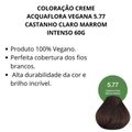 Coloração Creme Acquaflora Vegana 5.77 Castanho Claro Marrom Intenso 60g