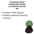 Coloração Creme Acquaflora Vegana 3.0 Castanho Escuro 60g
