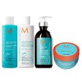 Kit Moroccanoil Curl Shampoo 250ml + Condicionador 250ml + Creme de Cachos 300ml + Máscara Reparadora 250g