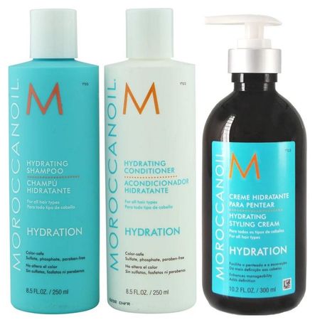Moroccanoil-Hydrating-Shampoo-250ml-+-Condicionador-250ml-+-Creme-para-Pentear-300ml--1