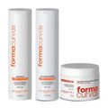 Kit Acquaflora Forma Curvas: Shampoo, Condicionador e Gelatina Definição Intensa