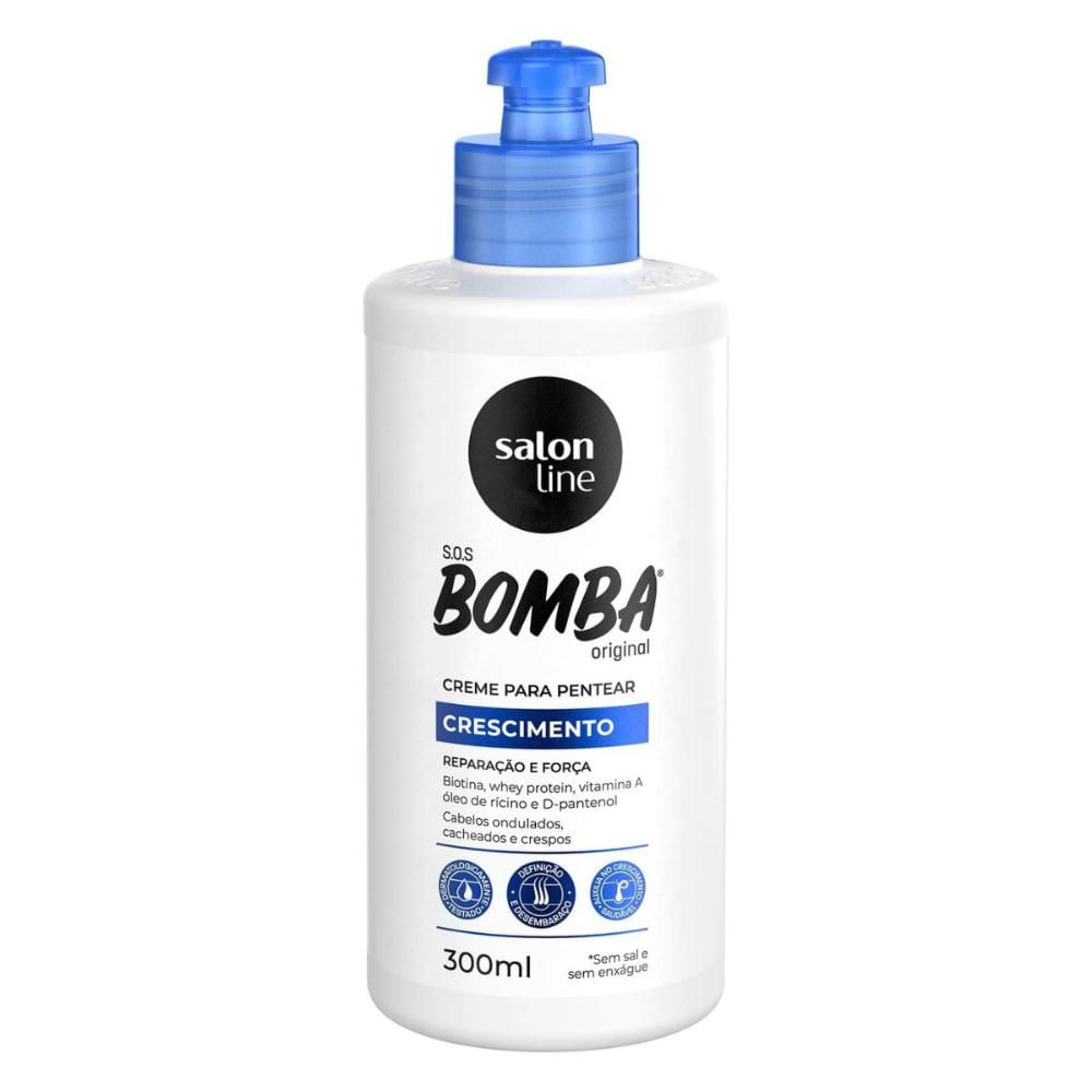 Creme Para Pentear Salon Line Sos Bomba Crescimento 300ml