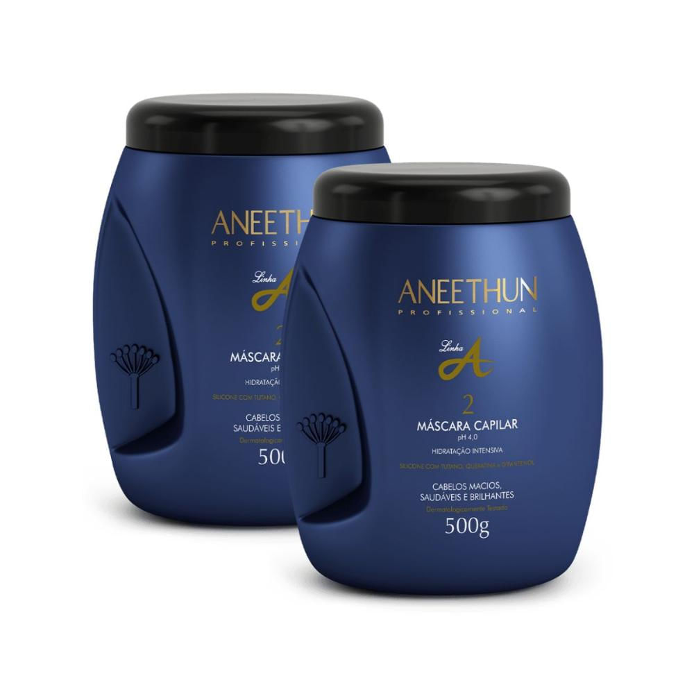 Aneethun Profissional Linha A Kit 2 Máscara Capilar 500g