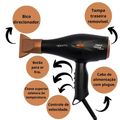 Secador Taiff Profissional Vulcan 2500w Digital 127V