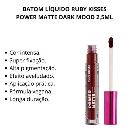 Batom-Líquido-Ruby-Kisses-Power-Matte-Dark-Mood-2,5ml--3