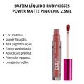 Batom Líquido Ruby Kisses Power Matte Pink Chic 2,5ml
