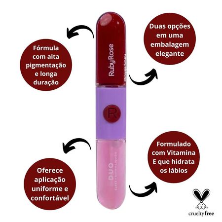 Gloss-+-Batom-Líquido-Duo-Ruby-Rose-Ld05-9,6g--3