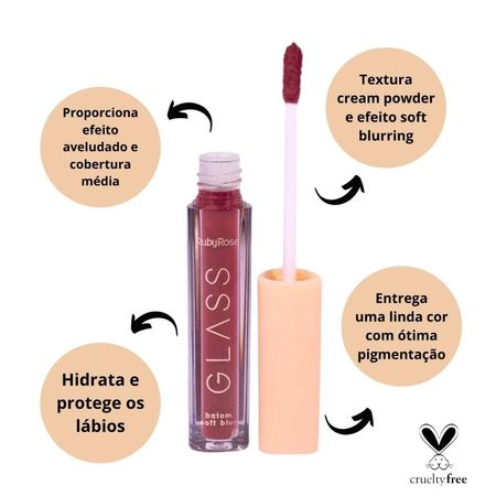 Batom-Líquido-Soft-Blur-Ruby-Rose-Glass-Bg07-3,3ml--3