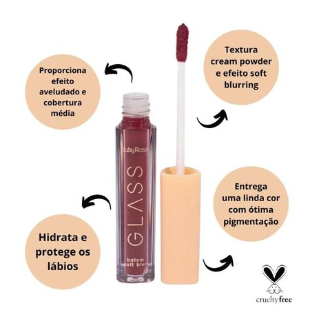 Batom-Líquido-Soft-Blur-Ruby-Rose-Glass-Bg05-3,3ml--3