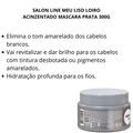 Salon Line Meu Liso Loiro Acinzentado Mascara Prata 300g