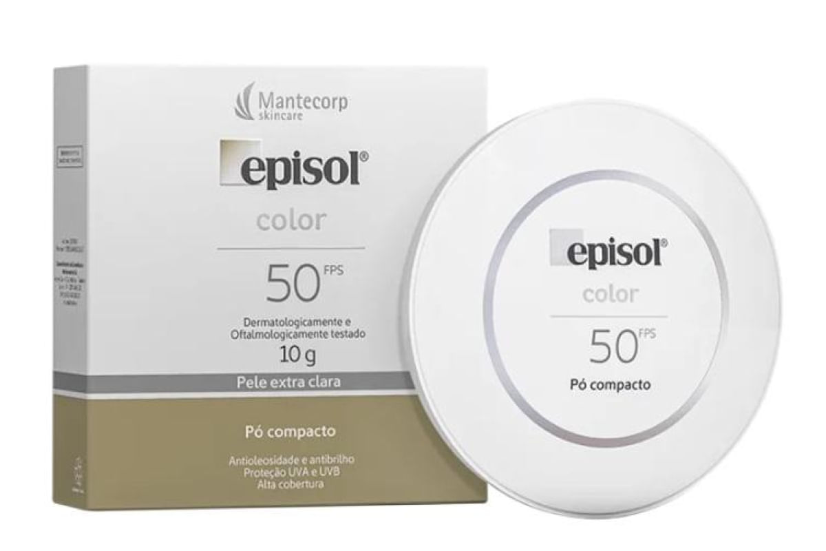 Protetor Solar Episol Pó Compacto FPS50 Extra Claro 10g