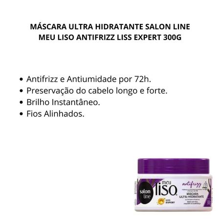 Máscara-Ultra-Hidratante-Salon-Line-Meu-Liso-Antifrizz-Liss-Expert-300g--2