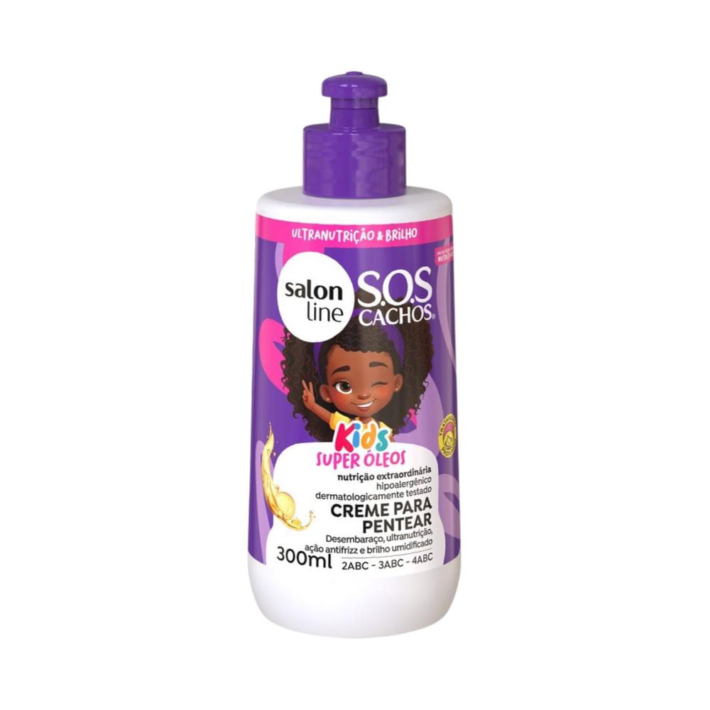 Creme Para Pentear Salon Line Kids Sos Cachos Super Óleos 300ml