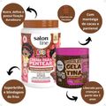 Kit Salon Line Kids: 1 Creme para Pentear e 1 Gelatina Super Brilhante Chocolate