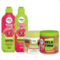 Kit Salon Line Kids: Shampoo + Condicionador + Creme para Pentear + Gelatina Melancia