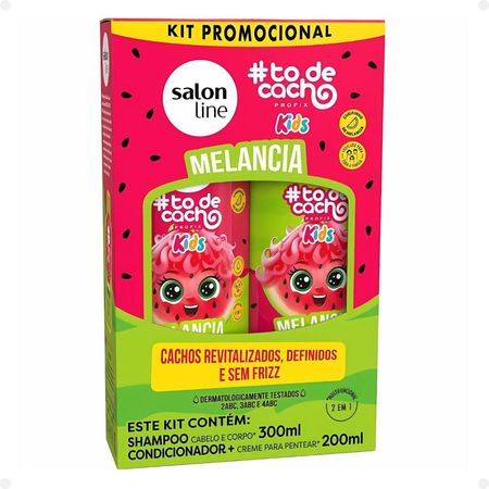 Kit-Salon-Line-Kids:-Shampoo-+-Condicionador-+-Creme-para-Pentear-+-Gelatina-Melancia--3