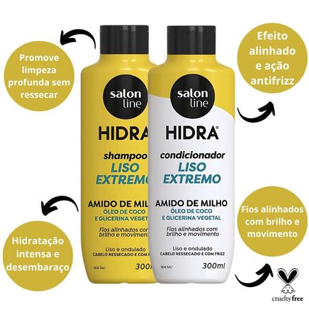 Kit-Salon-Line-Hidra:-Shampoo-+-Condicionador-Liso-Extremo--2