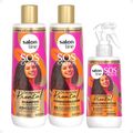 Salon Line Sos Cachos De Repente Pronta!- Shampoo + Condicionador + Creme Fluido