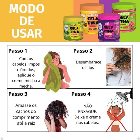 Kit-Salon-Line-Kids-4-Gelatina:-Melão,-Maracujá,-Uva-e-Melancia--7