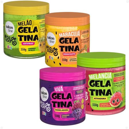 Kit-Salon-Line-Kids-4-Gelatina:-Melão,-Maracujá,-Uva-e-Melancia--1