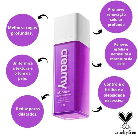 Gel-creme-Retinol-0,3-Creamy-Skincare-Antirrugas-Concentrado-30g--2